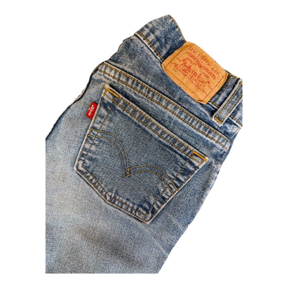 Levis 517 Kids Flare Slim Jeans Light Wash Blue Size 14 Stretch Denim 517-0217
